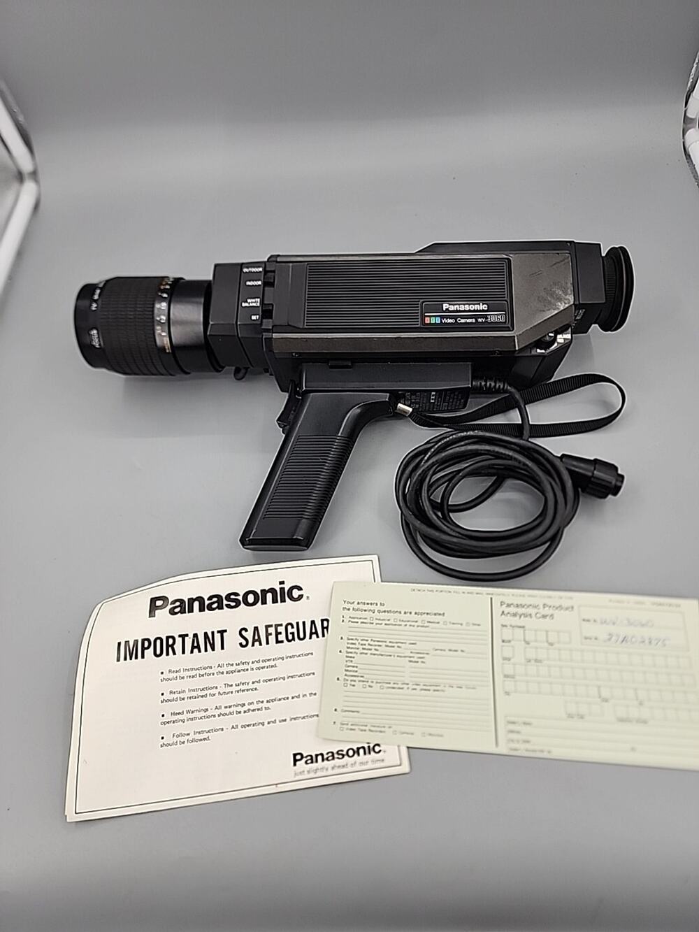 Panasonic Video Camera WV-3060 W/ Attached Cable & front wired lens and more.